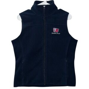 Spokane Chiefs Women's Fleece Vest Full Zip Navy Blue Small Vintage Hockey
